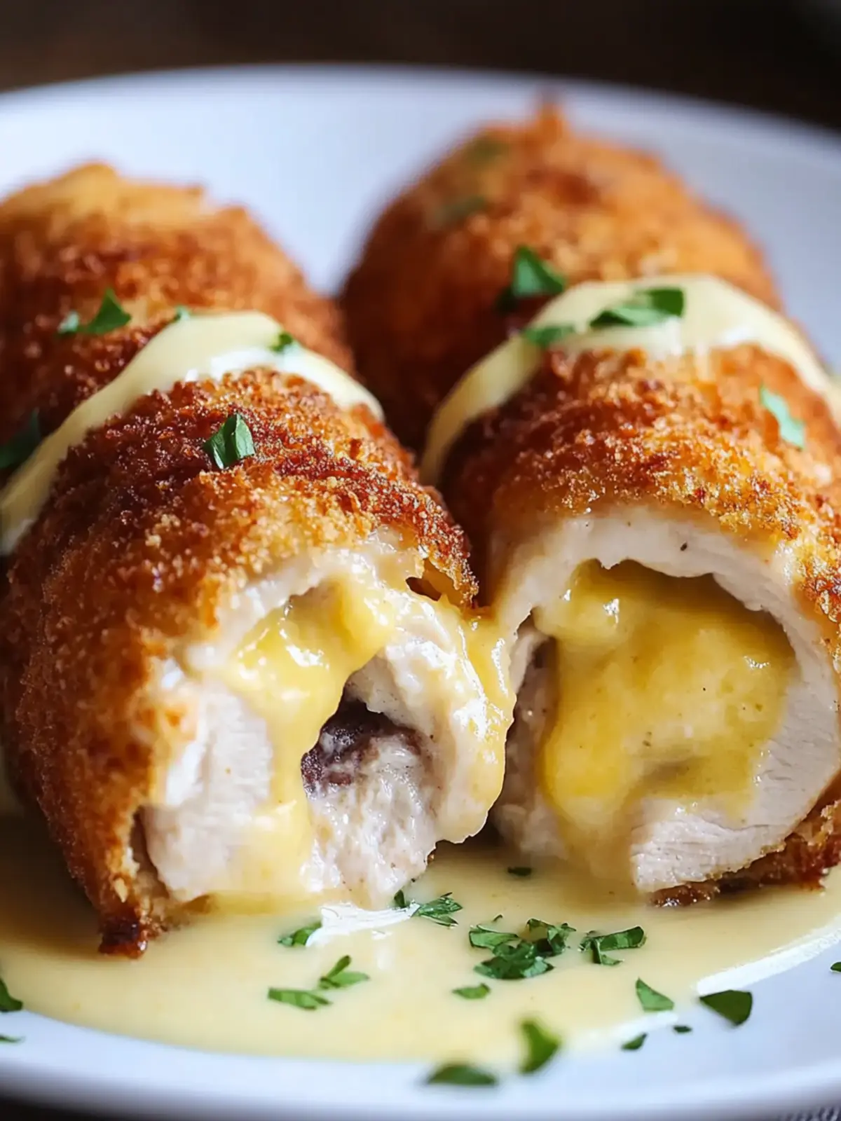 Gluten-Free Chicken Cordon Bleu with Creamy Swiss Cheese Bliss 2 Chicken Cordon Bleu with Swiss Cheese Sauce