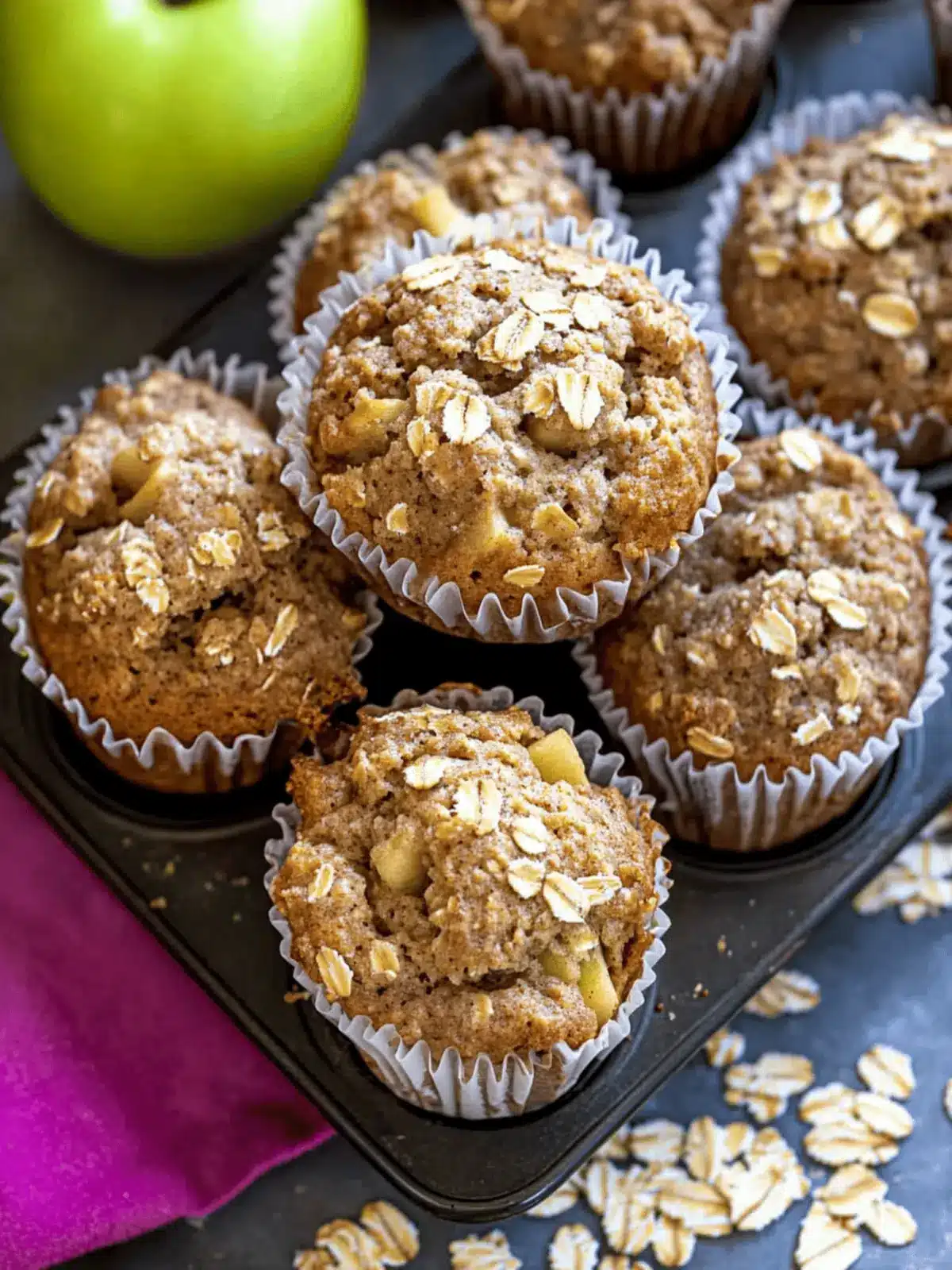 Fluffy Apple and Oat Muffins for a Wholesome Morning Treat 4 Fluffy Apple And Oat Muffins