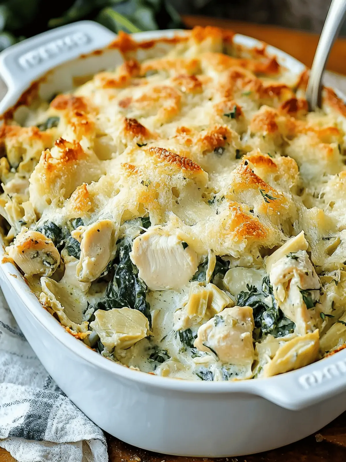 Spinach and Artichoke Chicken Casserole: Cozy Comfort Food 3 Spinach and Artichoke Chicken Casserole