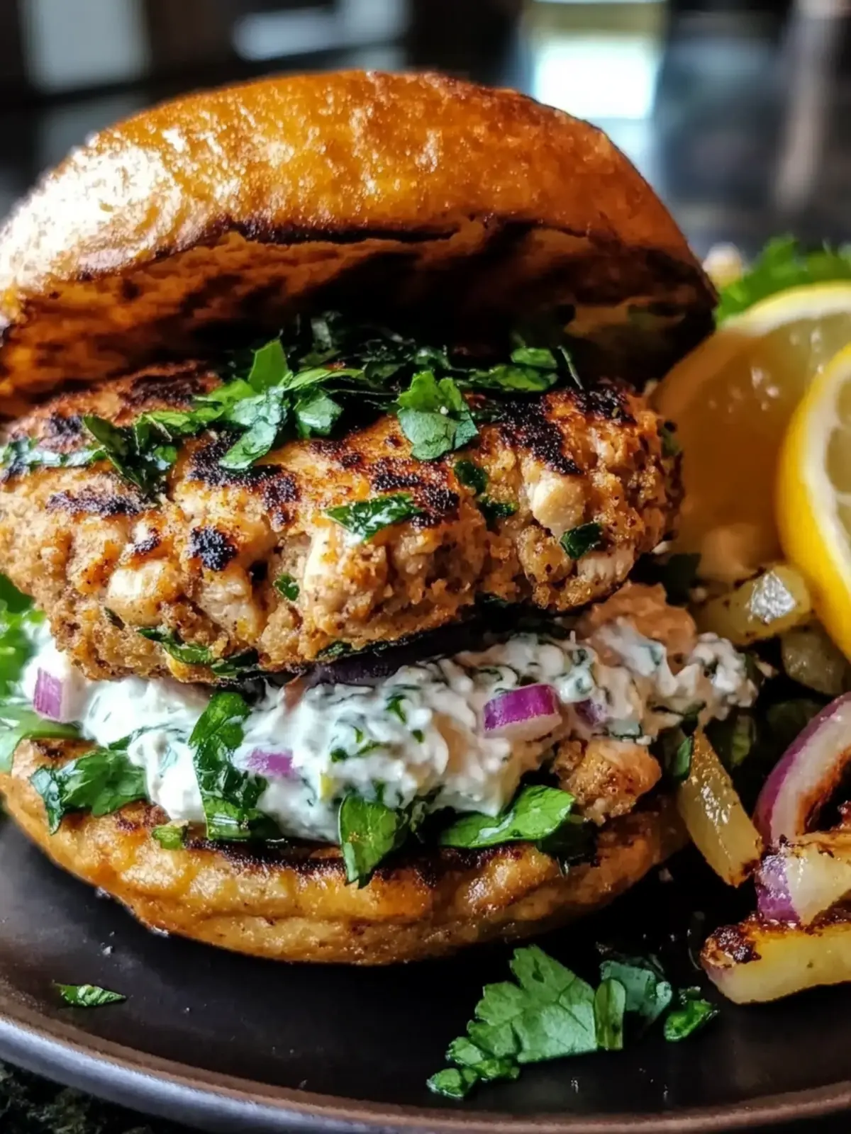 Savory Moroccan Ground Chicken Patties with Zesty Lemon Mayo 5 Moroccan Ground Chicken Patties with Preserved Lemon Mayo
