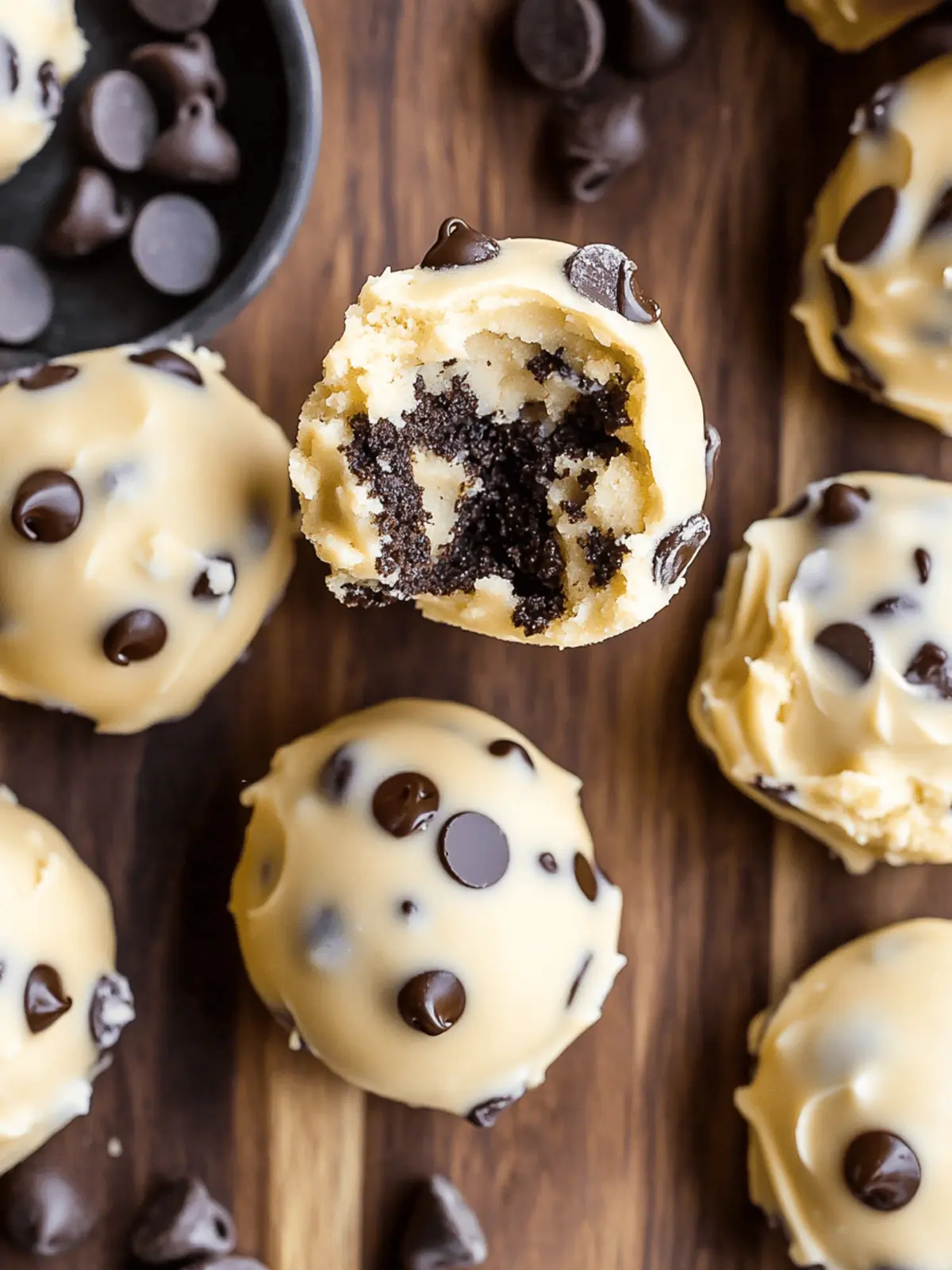 Delicious No-Bake Chocolate Chip Cookie Dough Brownie Bombs 2 No-Bake Chocolate Chip Cookie Dough Brownie Bombs