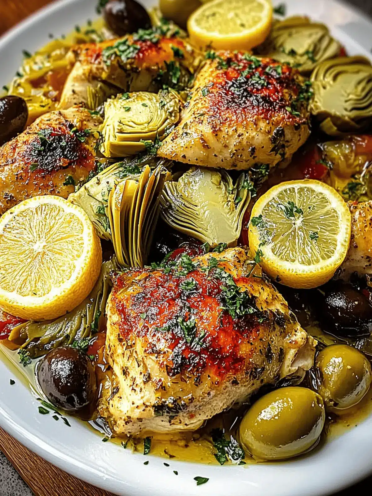 Mediterranean Lemon Chicken with Artichokes & Olives Bliss 4 Mediterranean Lemon Chicken with Artichokes & Olives