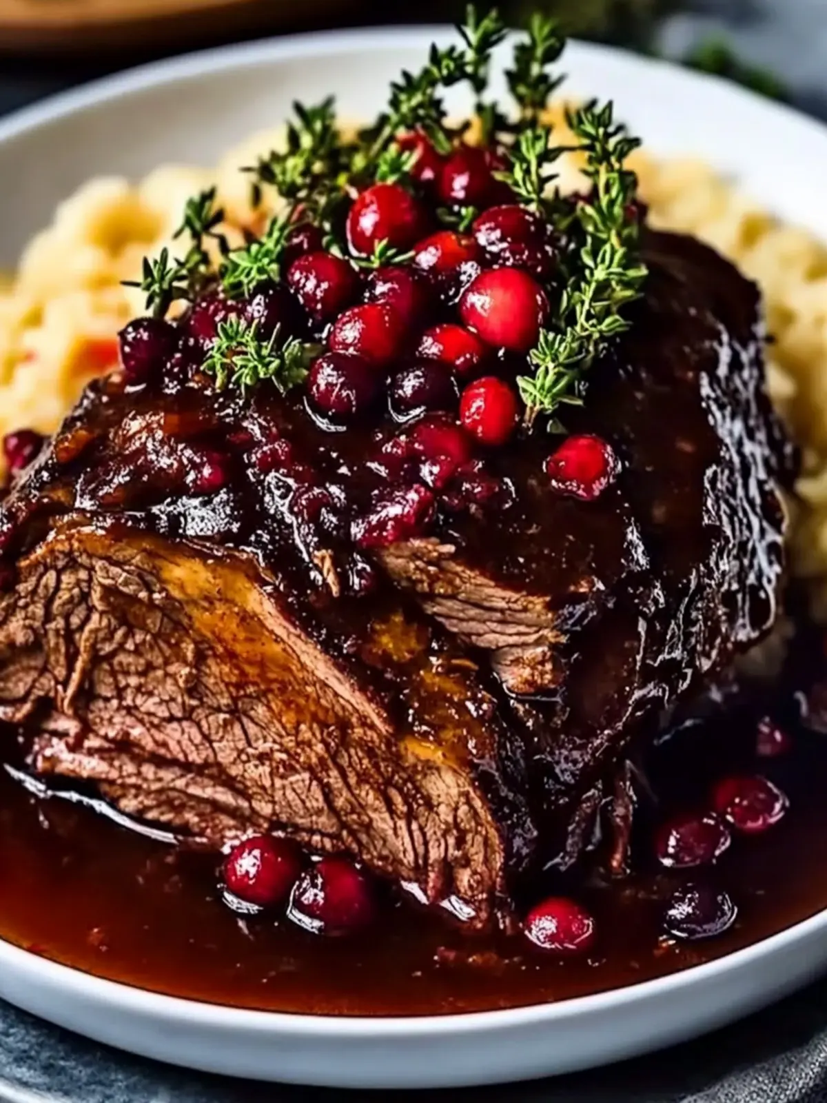 Slow-Braised Beef Roast with Cranberry Balsamic Glaze Bliss 5 Slow-Braised Beef Roast with Cranberry Balsamic Glaze