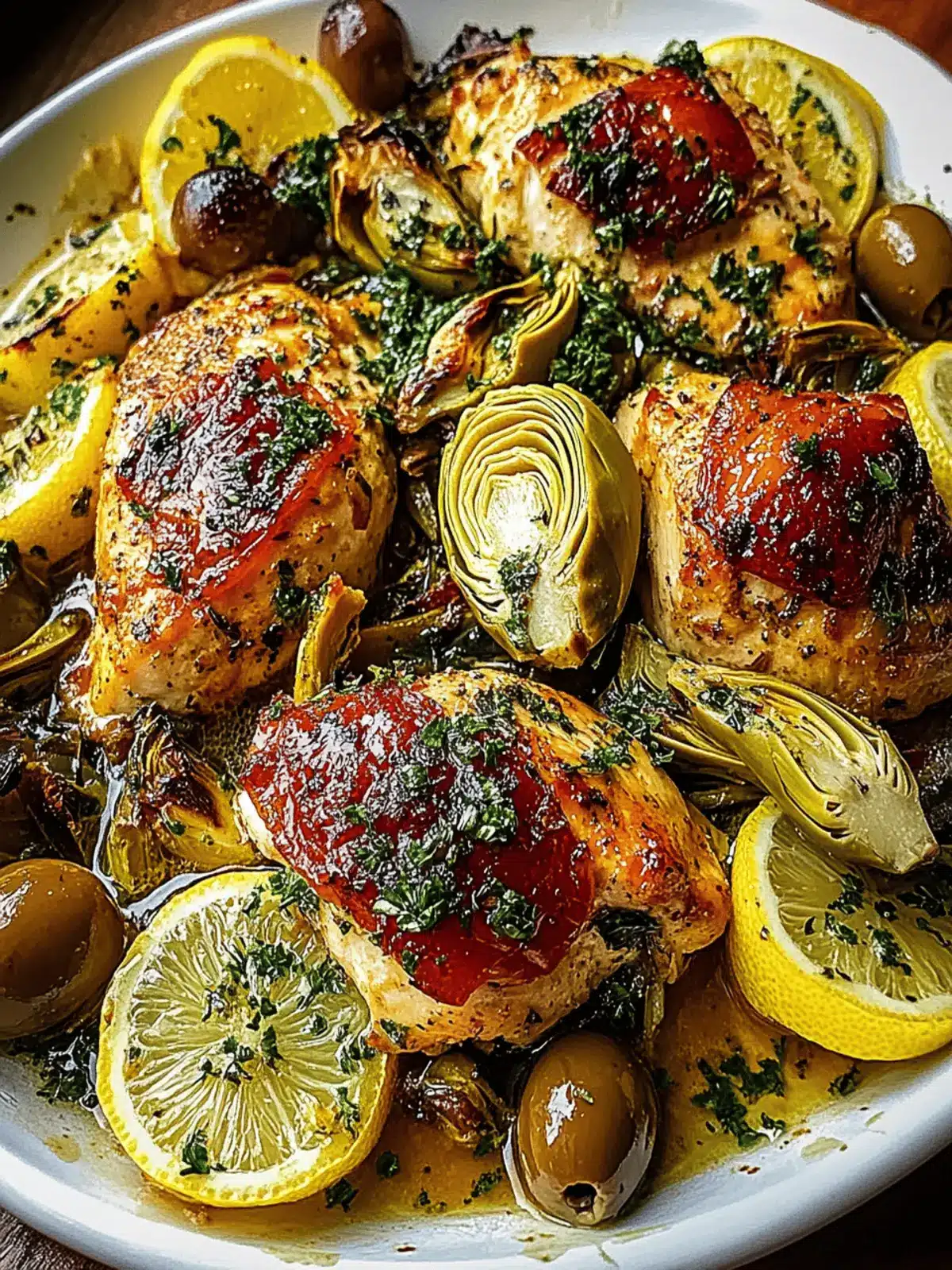 Mediterranean Lemon Chicken with Artichokes & Olives Bliss 3 Mediterranean Lemon Chicken with Artichokes & Olives
