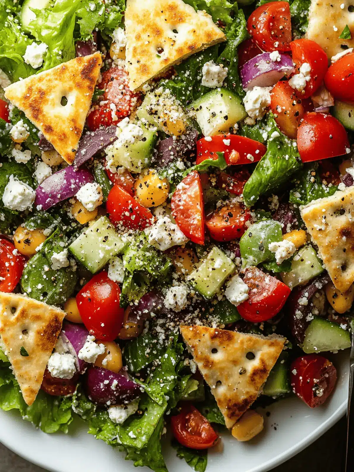 Crunchy Mediterranean Chopped Salad with Pita Dust Bliss 5 Crunchy Mediterranean Chopped Salad with Pita Dust