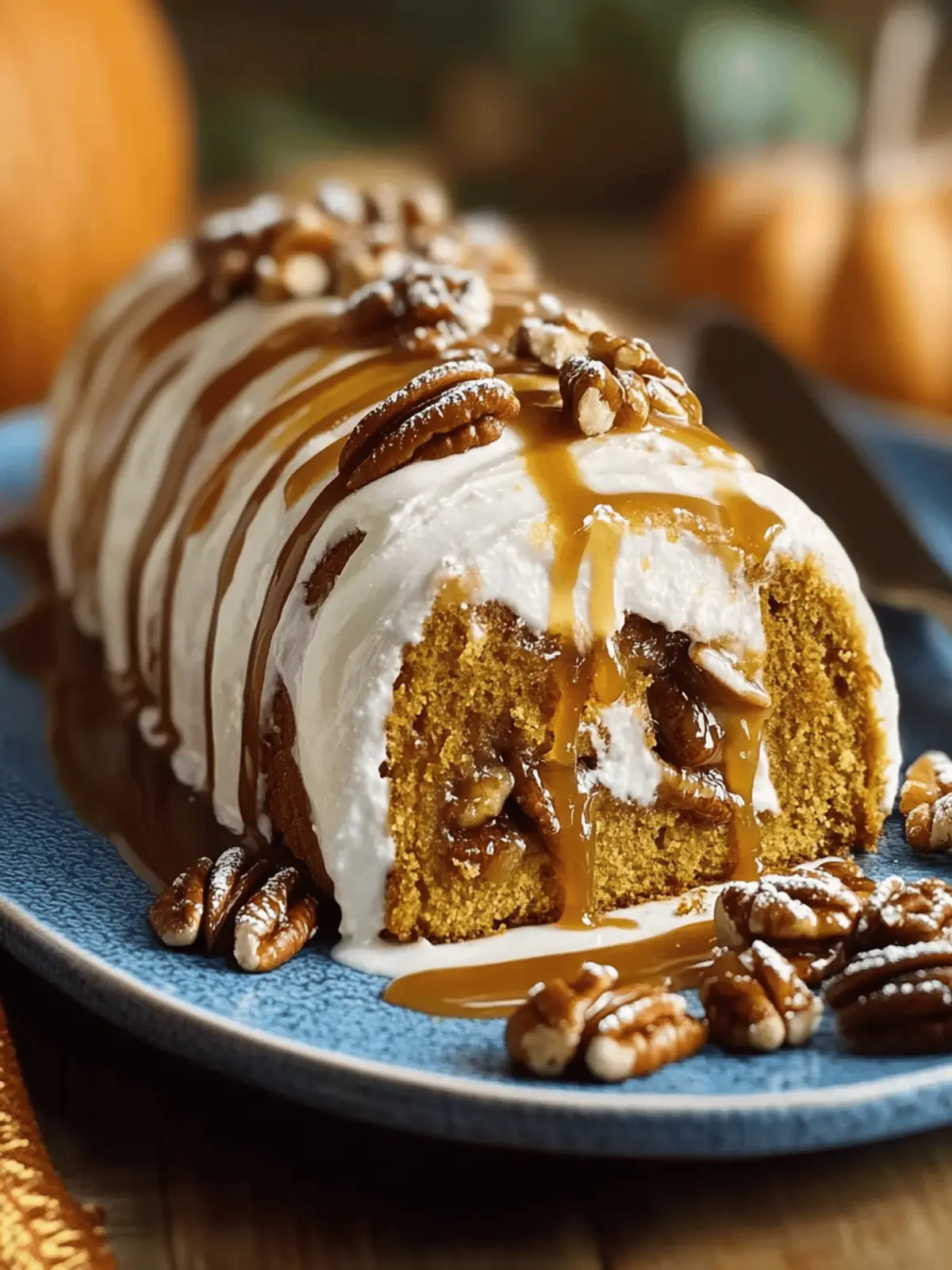 Irresistible Caramel Pecan Pumpkin Roll for Cozy Fall Gatherings 2 Caramel Pecan Pumpkin Roll