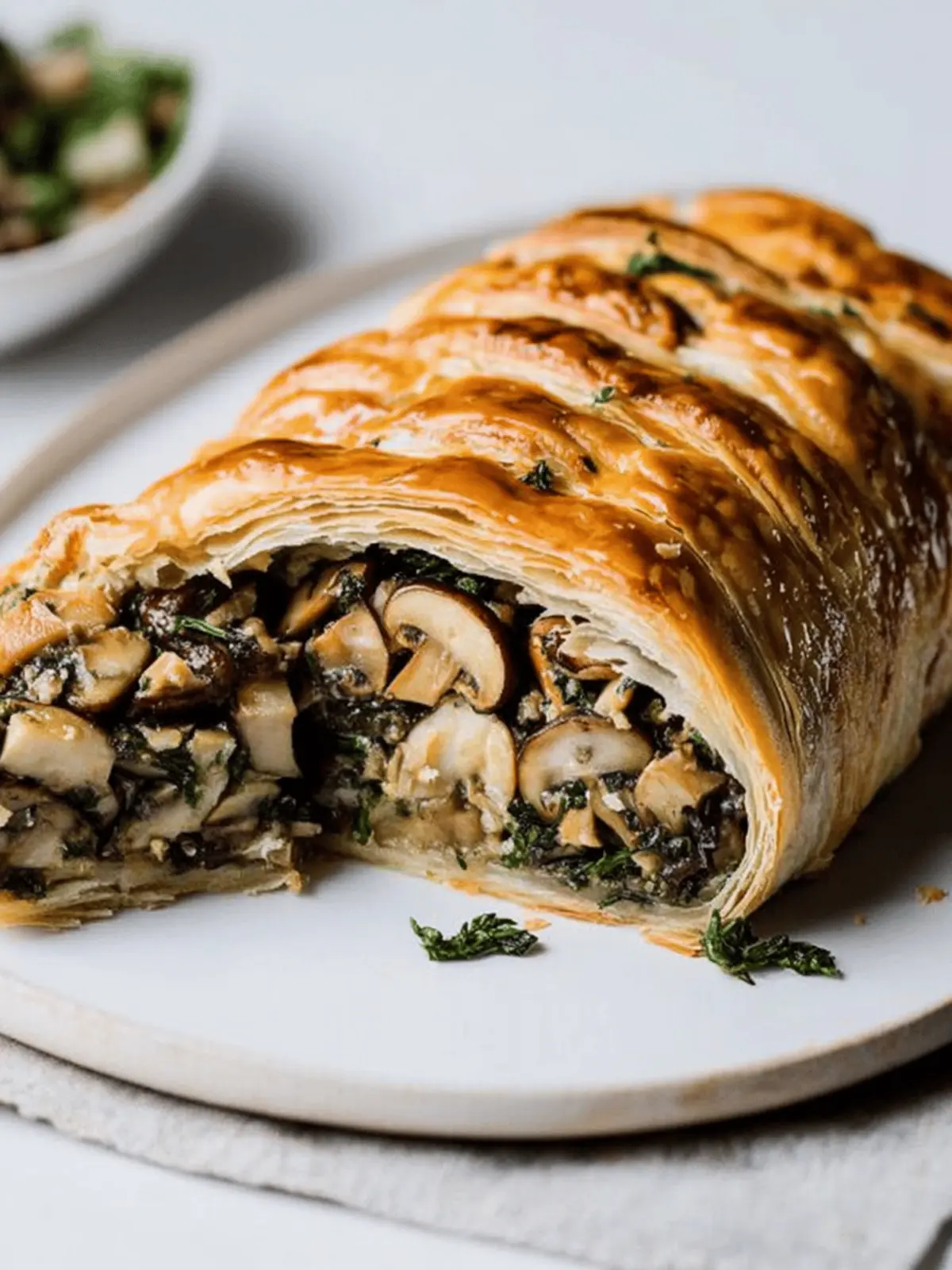 Vegan Mushroom Wellington: A Flaky Holiday Delight 3 Vegan Mushroom Wellington