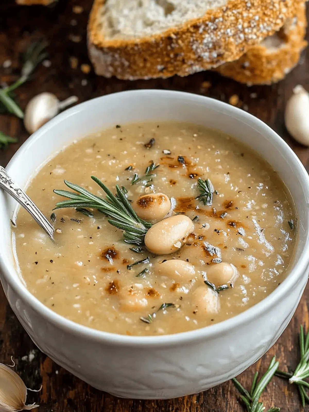 Creamy Rosemary Roasted Garlic Bean Soup for Cozy Nights 2 Rosemary Roasted Garlic Bean Soup