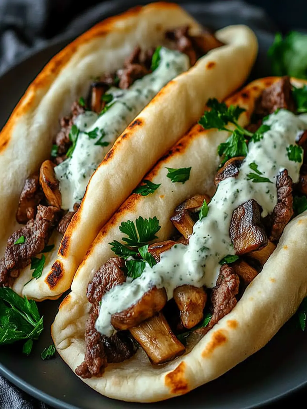 Satisfy Your Cravings with Cheesy Beef Mushroom Pita Pockets 5 Cheesy Beef Mushroom Pita Pockets