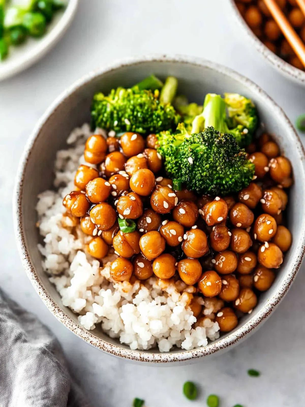 Mouthwatering Vegan Sticky Sesame Chickpeas in 15 Minutes 4 Vegan Sticky Sesame Chickpeas