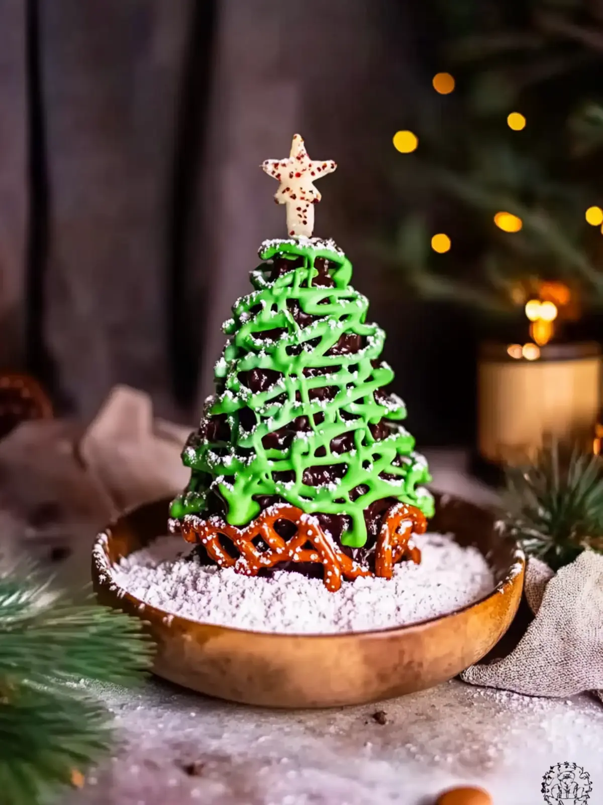 Delightful Chocolate Pretzel Christmas Tree Desserts in 5 Minutes 3 Chocolate Pretzel Christmas Tree