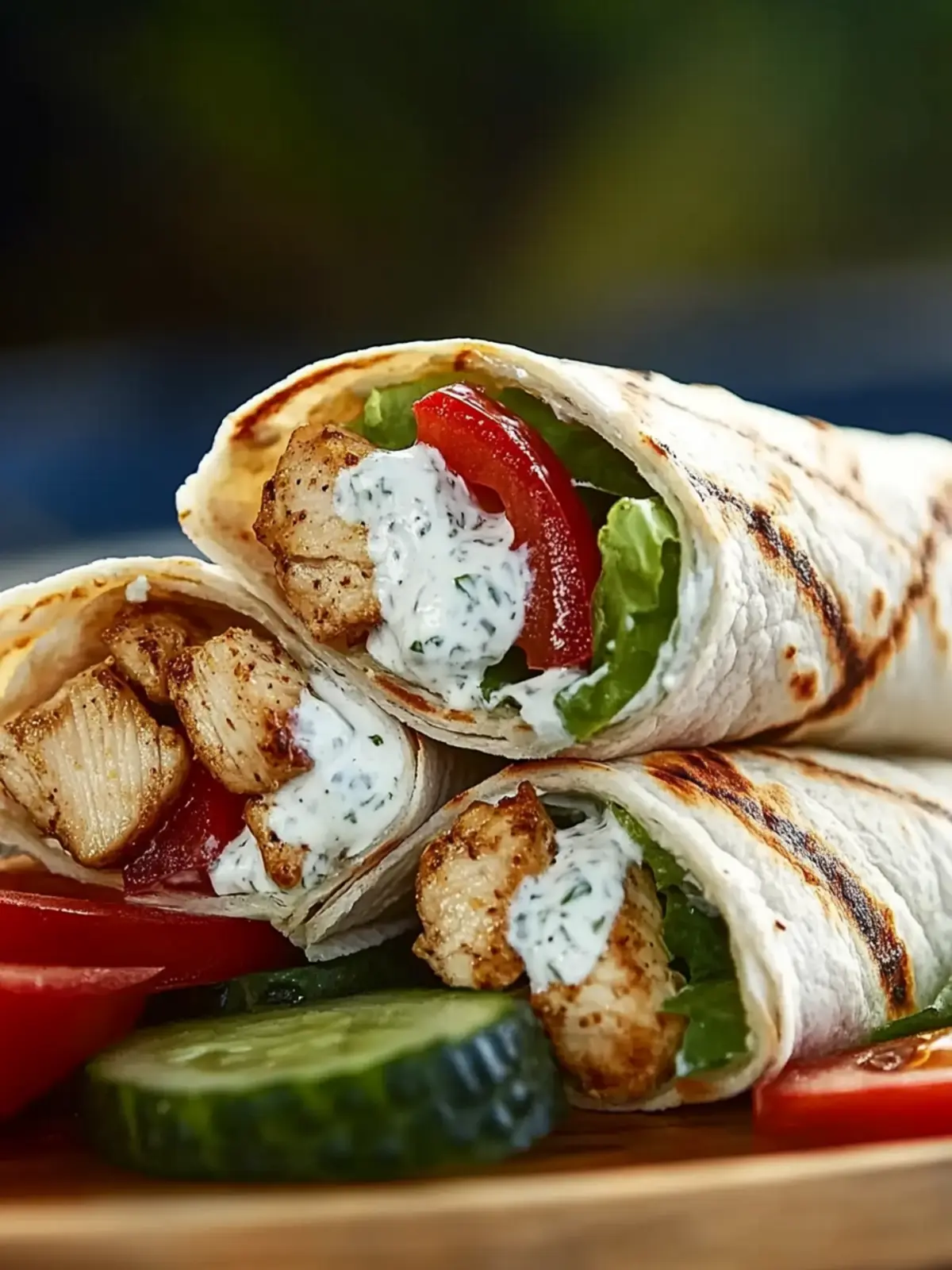 Delicious Greek Chicken Wraps with Garlic Yogurt Sauce Tonight 3 Greek Chicken Wraps with Garlic Yogurt Sauce