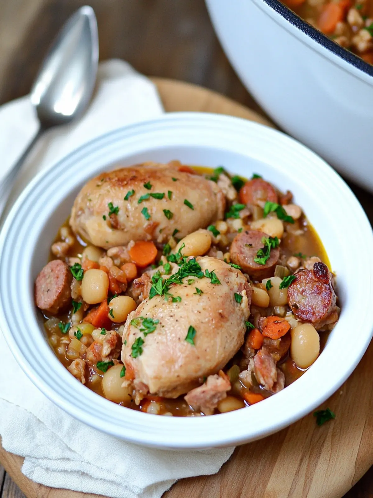Slow Cooker Cassoulet with Chicken and Sausage Made Easy 3 Slow Cooker Cassoulet with Chicken and Sausage