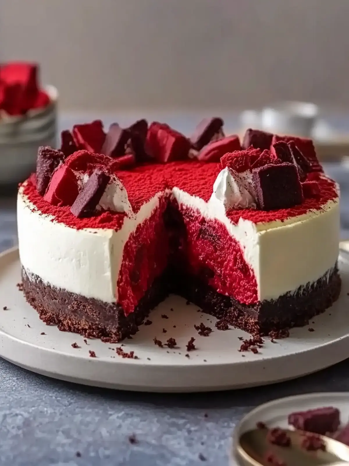Indulge in No-Bake Red Velvet Cheesecake Bliss Today 3 No-Bake Red Velvet Cheesecake