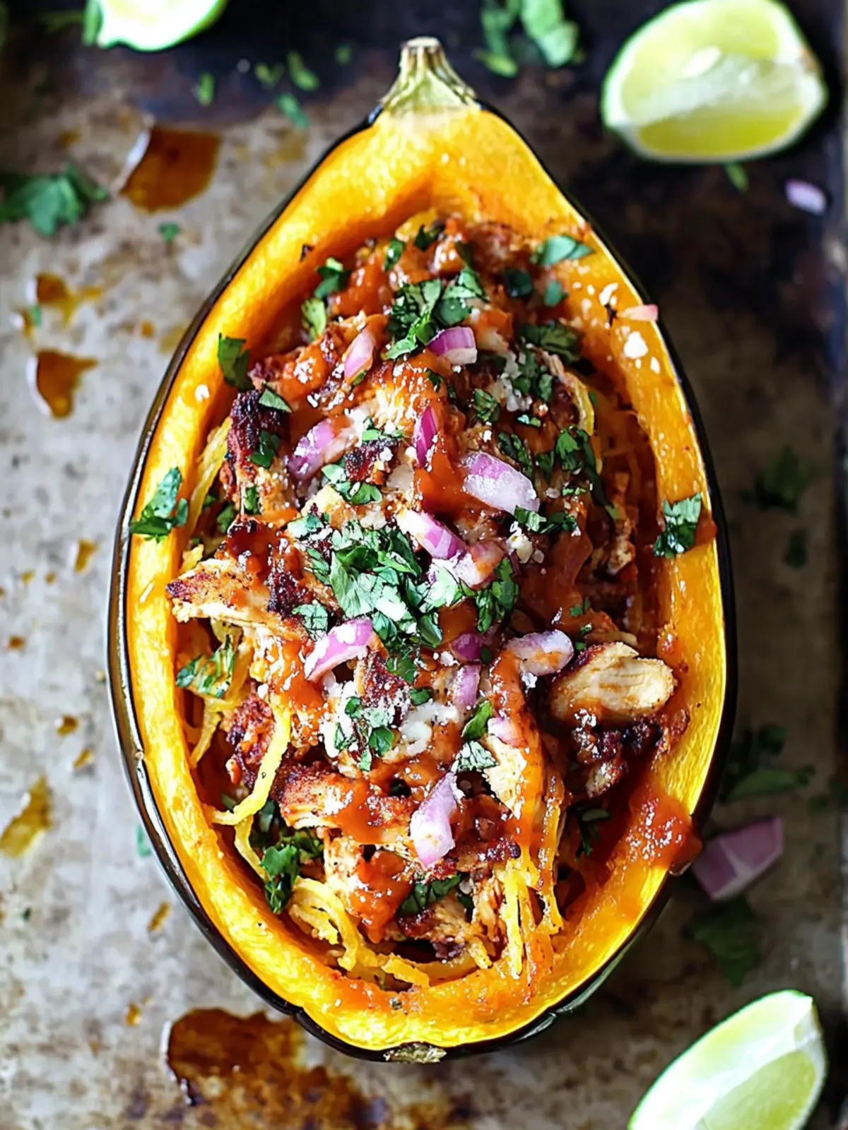 Barbecue Chicken Stuffed Spaghetti Squash That Rocks Your Dinner! 5 Barbecue Chicken Stuffed Spaghetti Squash