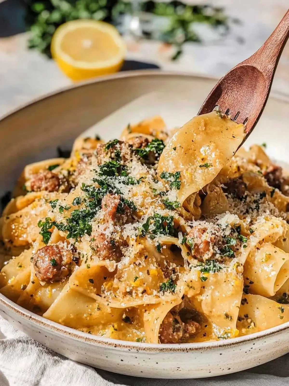 Irresistible Saucy Sausage and Lemon Pasta in 30 Minutes 4 Saucy Sausage and Lemon Pasta