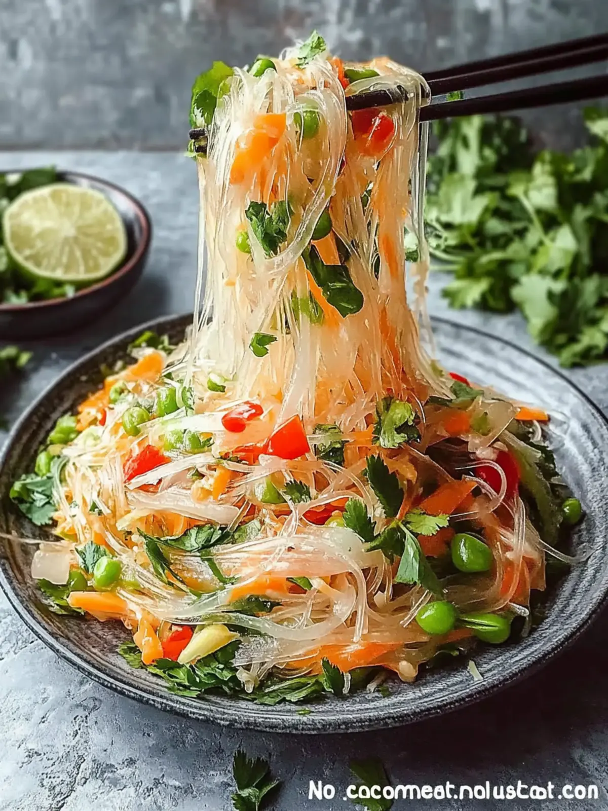 No Cook Noodle Salad with a Tangy Dressing for Fresh Flavors 2 No Cook Noodle Salad with a Tangy Dressing