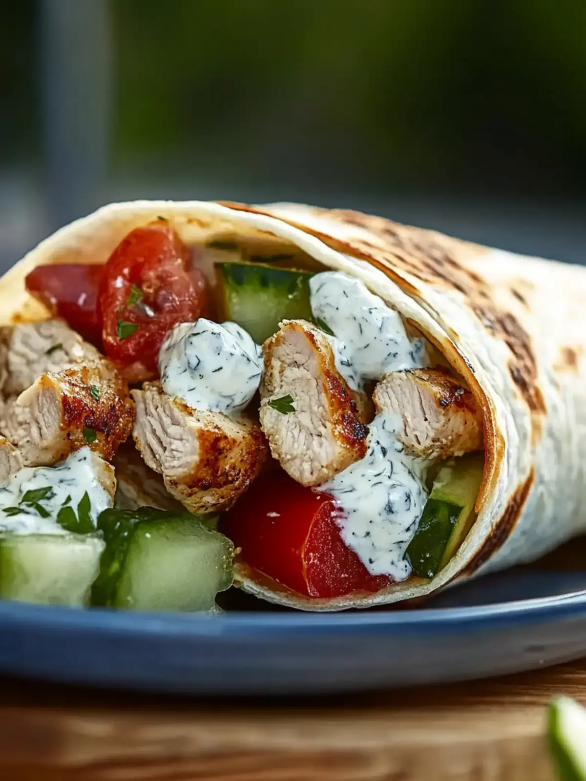Delicious Greek Chicken Wraps with Garlic Yogurt Sauce Tonight 4 Greek Chicken Wraps with Garlic Yogurt Sauce