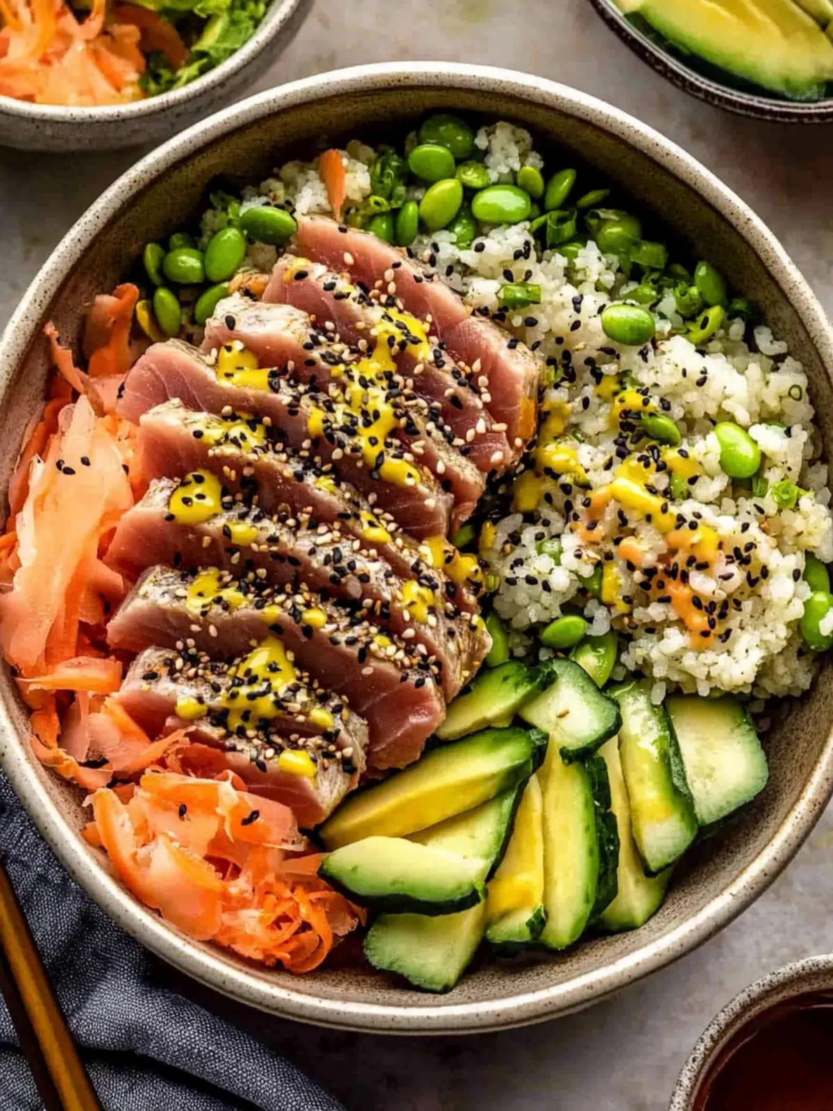 Sushi Salad with Wasabi Ahi Tuna for a Healthy Refresh! 3 Sushi Salad with Wasabi Ahi Tuna