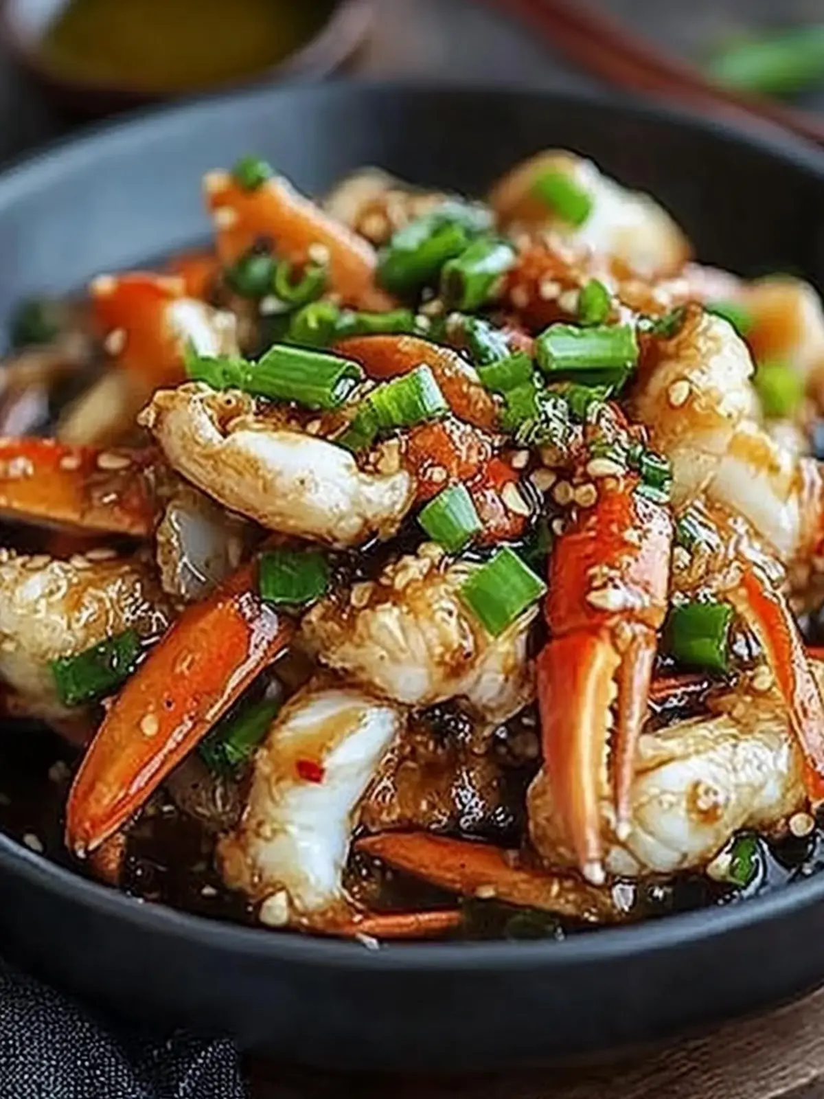 Savory Stir-Fried Crab with Ginger and Shallot Delight 4 Stir-Fried Crab with Ginger and Shallot