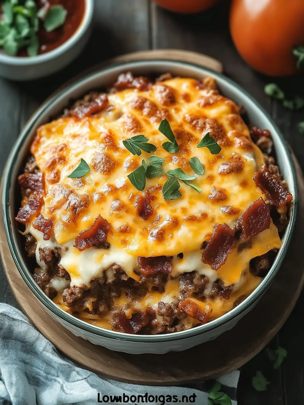 Low-Carb Bacon Cheeseburger Casserole for Quick Comfort Meals 5 Low-Carb Bacon Cheeseburger Casserole