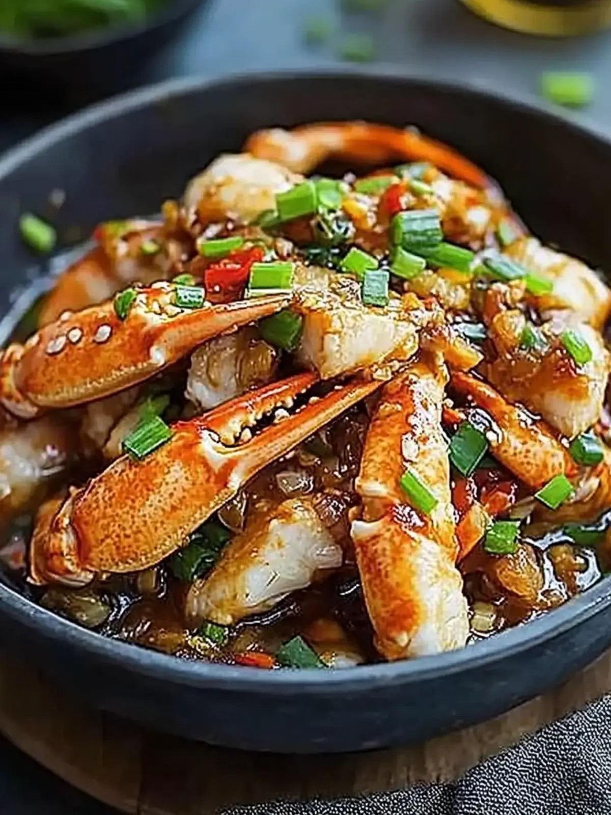 Savory Stir-Fried Crab with Ginger and Shallot Delight 5 Stir-Fried Crab with Ginger and Shallot