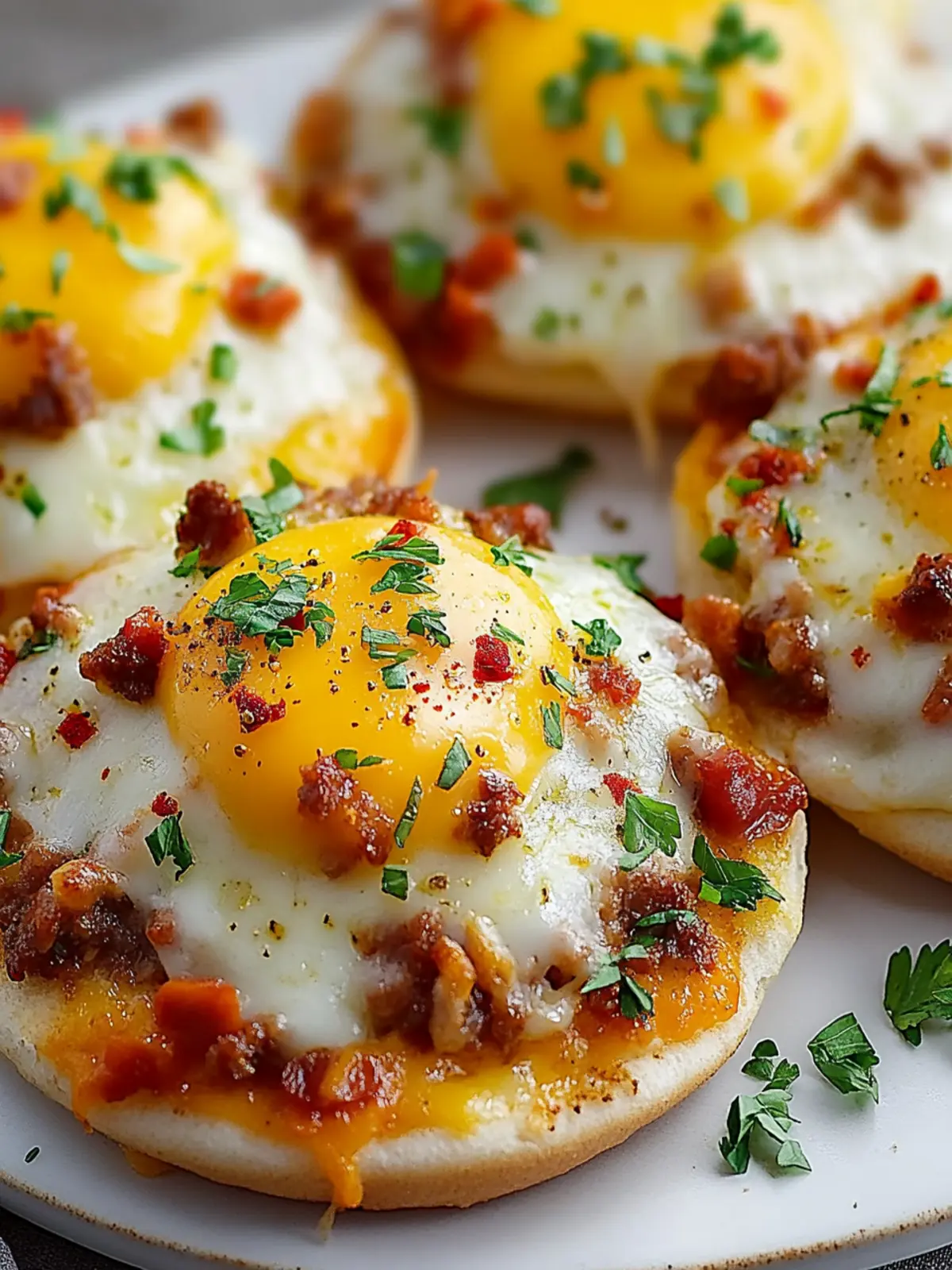 Cheesy English Muffin Breakfast Pizzas for Busy Mornings 2 Cheesy English Muffin Breakfast Pizzas