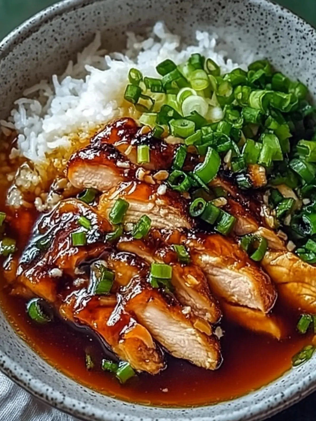Savory Caramelized Soy Chicken in Garlic Ginger Broth with Rice 2 Caramelized Soy Chicken in Garlic Ginger Broth with Rice