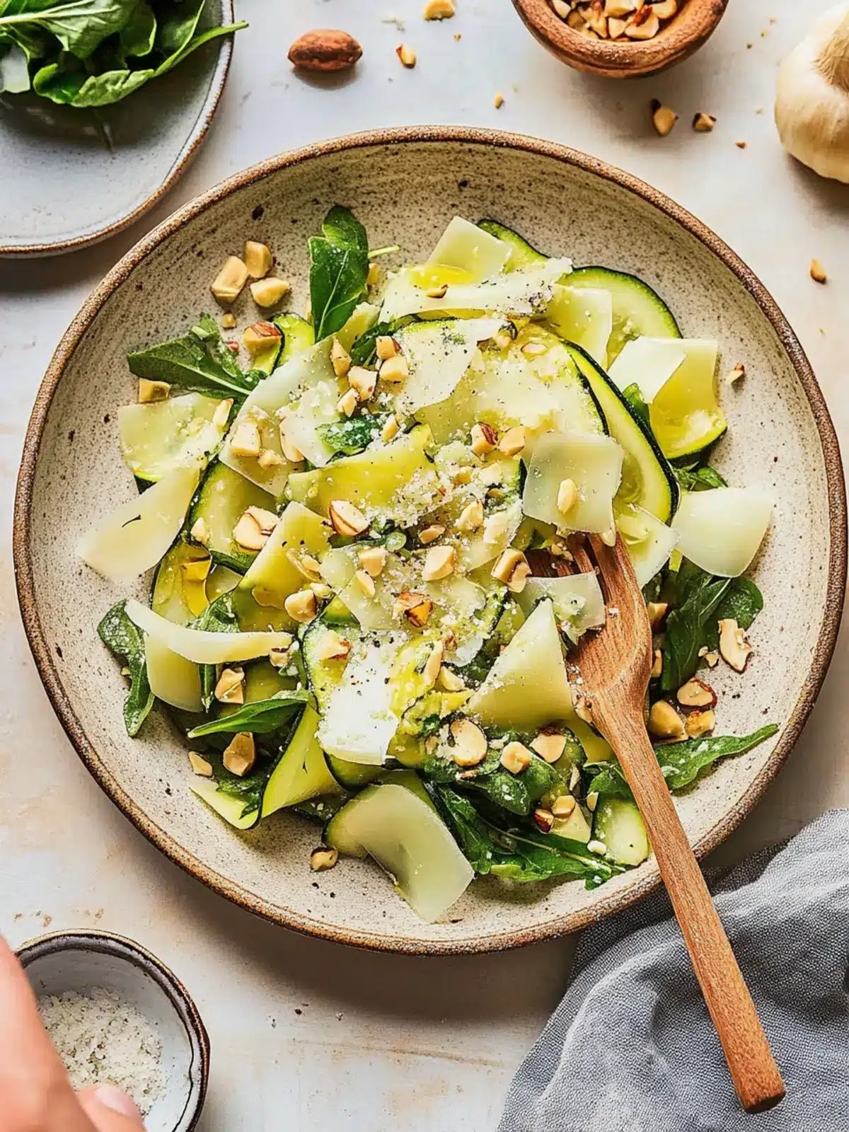 Refreshing Shaved Zucchini Salad with Hazelnuts Delight 4 Shaved Zucchini Salad with Hazelnuts
