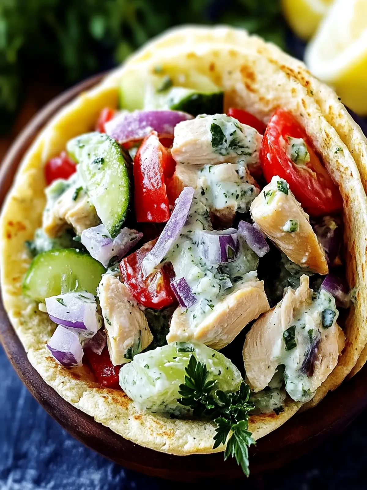 Greek Tzatziki Chicken Salad: A Refreshing No-Cook Delight 4 Greek Tzatziki Chicken Salad