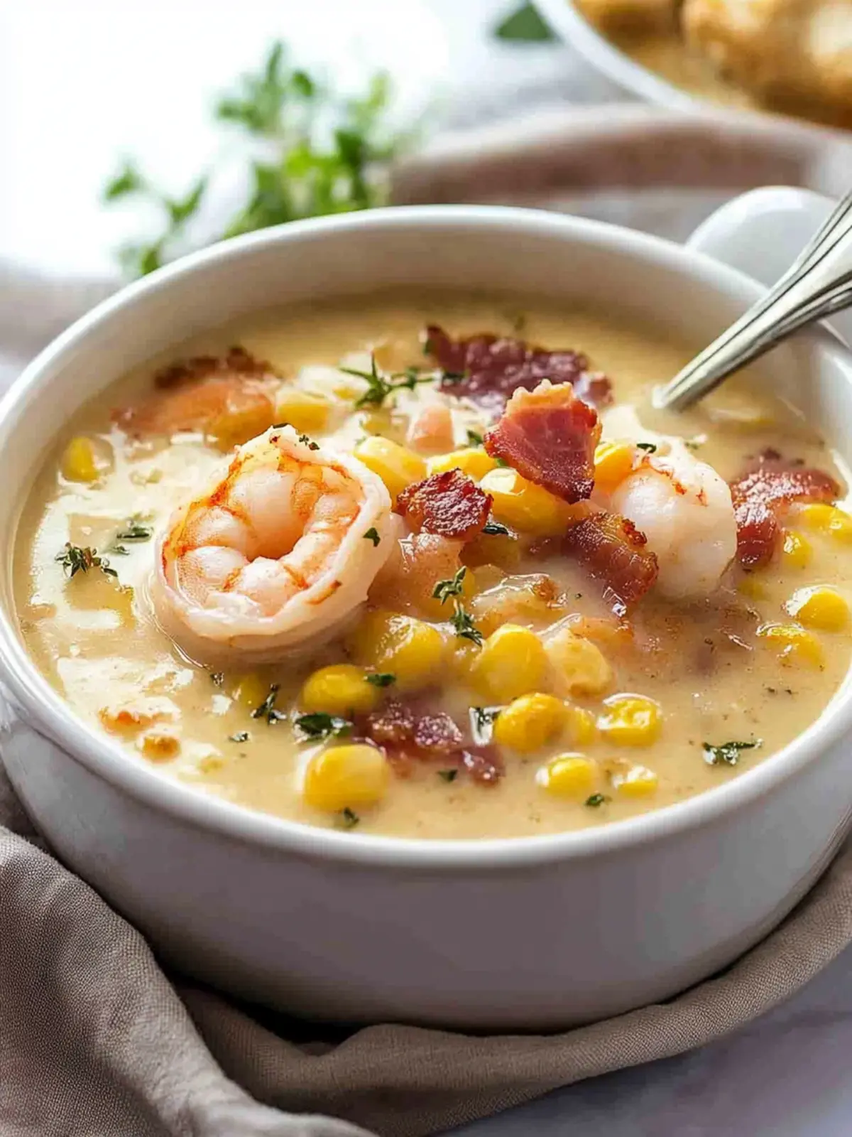 Savory Bacon, Shrimp and Corn Chowder to Warm Your Soul 2 Bacon, Shrimp and Corn Chowder