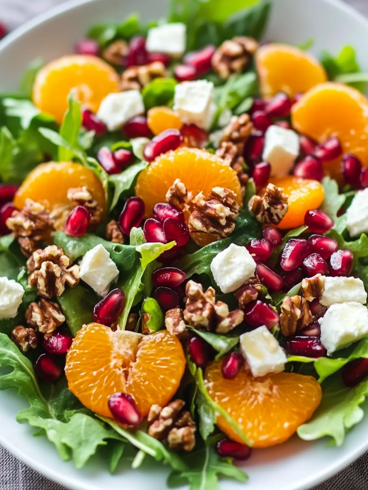Delightful Healthy Winter Salad with Pomegranate and Mandarin 4 Healthy Winter Salad with Pomegranate and Mandarin