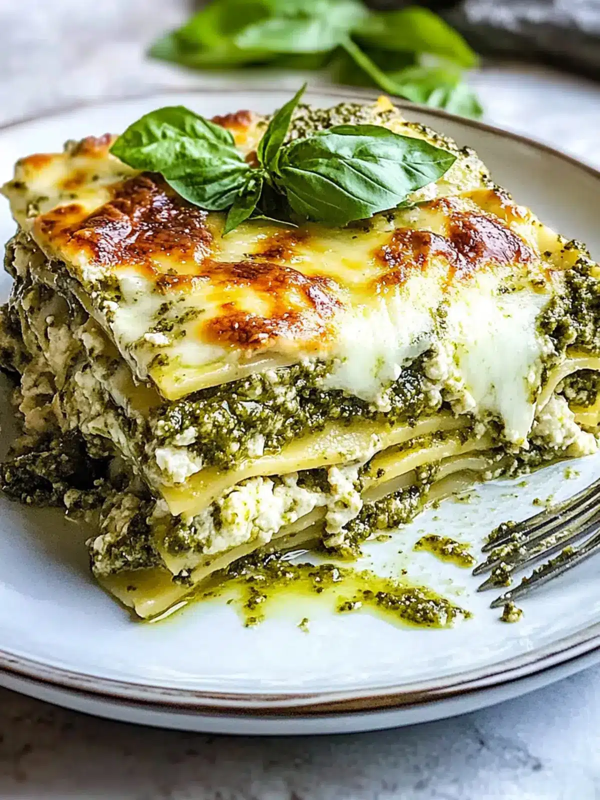Creamy Lasagna al Pesto: A Cheesy Vegetarian Twist 5 Lasagna al Pesto
