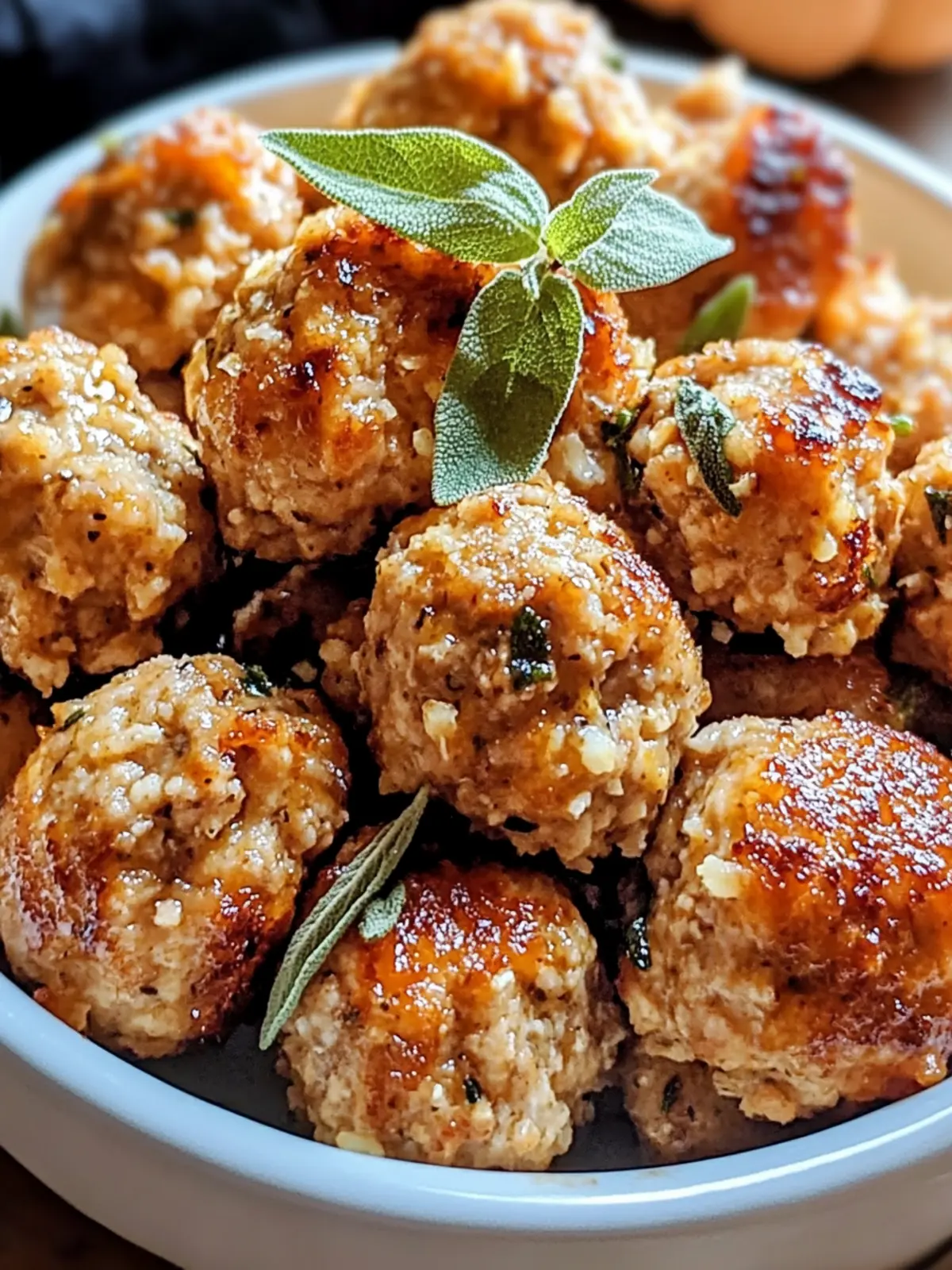 Delicious Pumpkin-Sage Turkey Meatballs for Cozy Fall Nights 2 Pumpkin-Sage Turkey Meatballs