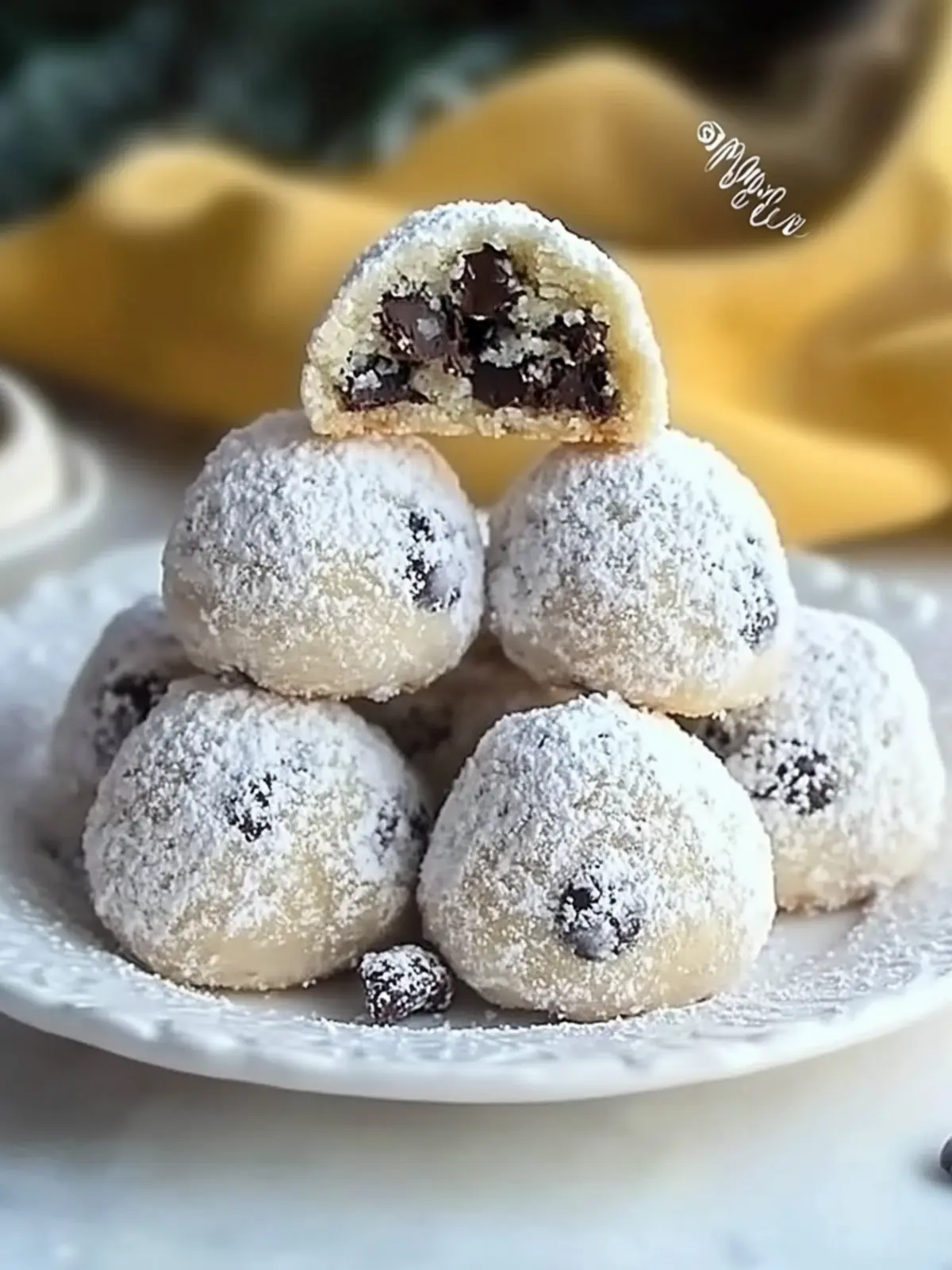 Nut-Free Chocolate Chip Snowball Cookies for a Sweet Twist 2 Chocolate Chip Snowball Cookies