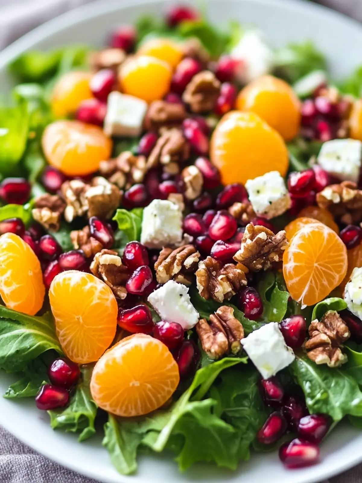 Delightful Healthy Winter Salad with Pomegranate and Mandarin 5 Healthy Winter Salad with Pomegranate and Mandarin