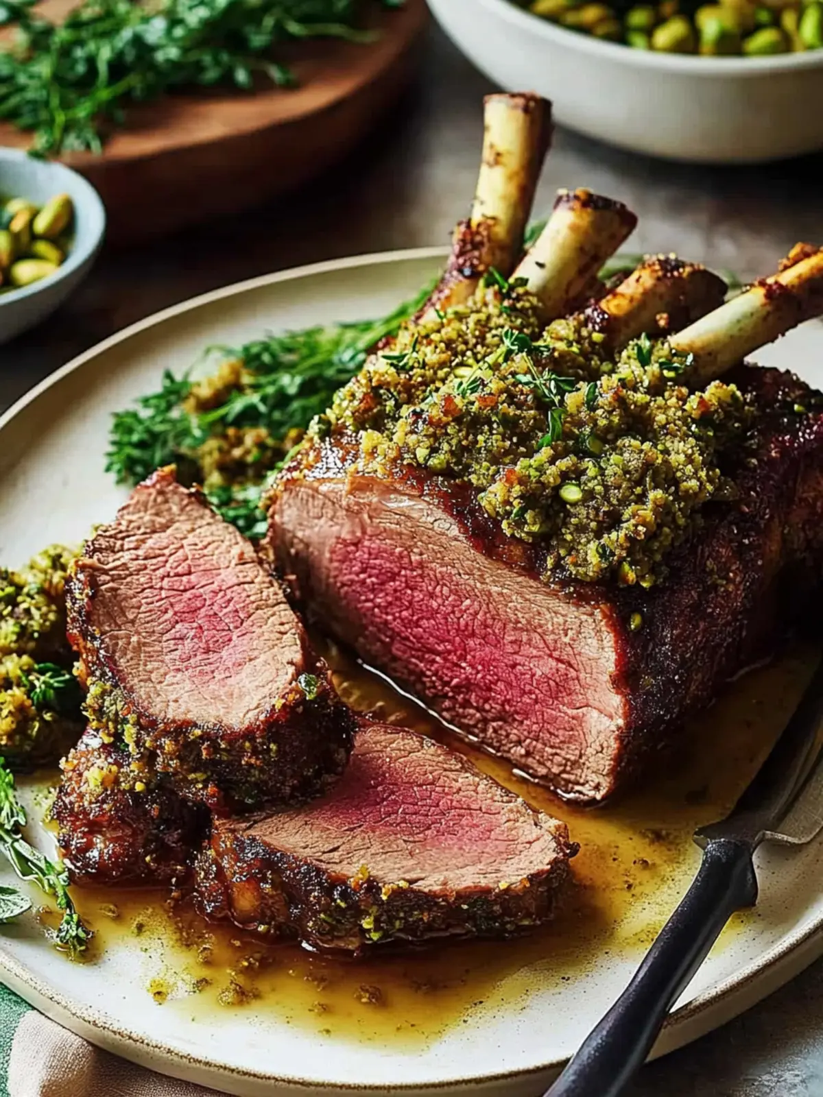 Pistachio Mint Crusted Lamb Roast That Steals the Show 5 Pistachio Mint Crusted Lamb Roast