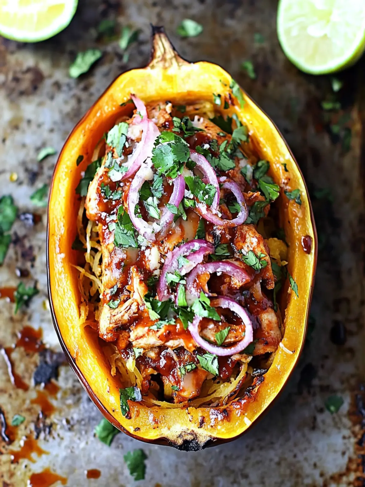 Barbecue Chicken Stuffed Spaghetti Squash That Rocks Your Dinner! 2 Barbecue Chicken Stuffed Spaghetti Squash