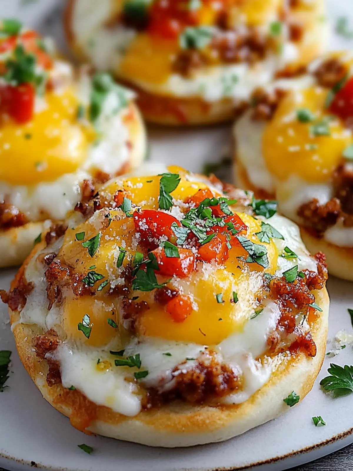 Cheesy English Muffin Breakfast Pizzas for a Cozy Morning Vibe 4 Cheesy English Muffin Breakfast Pizzas