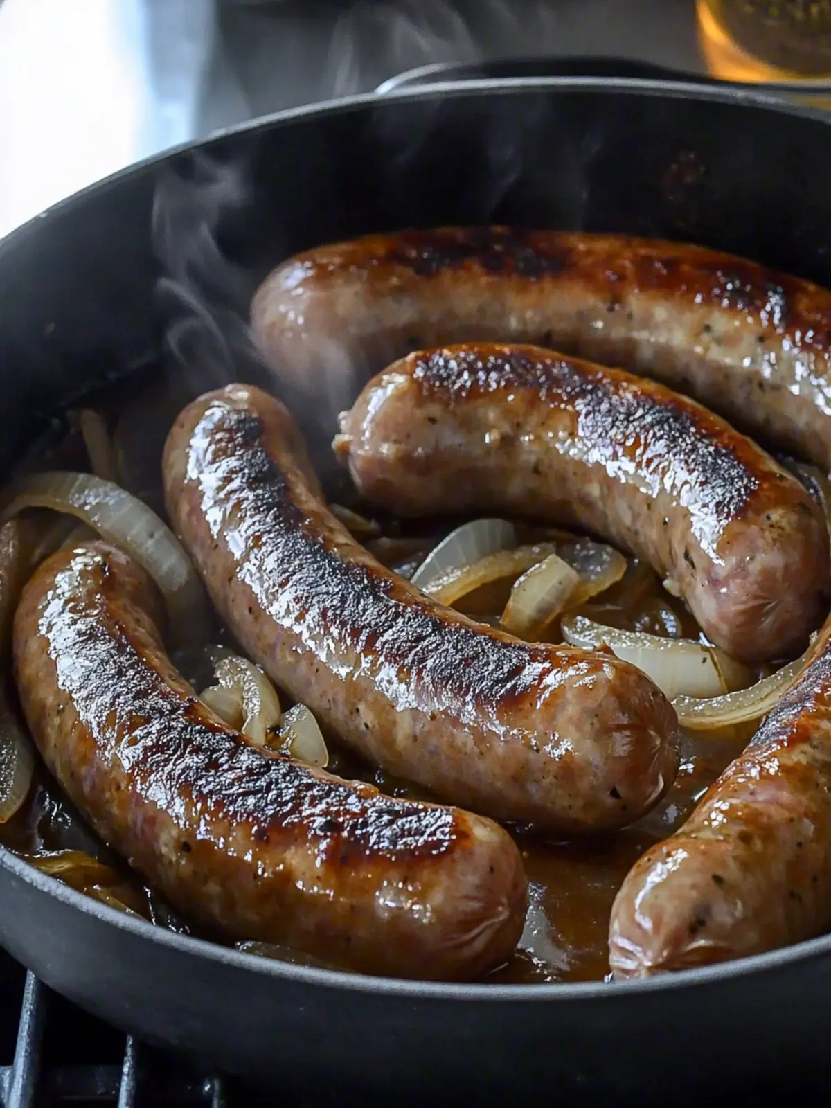 Savory Oven Braised Beer Brats with Caramelized Onions Delight 2 Oven Braised Beer Brats with Caramelized Onions