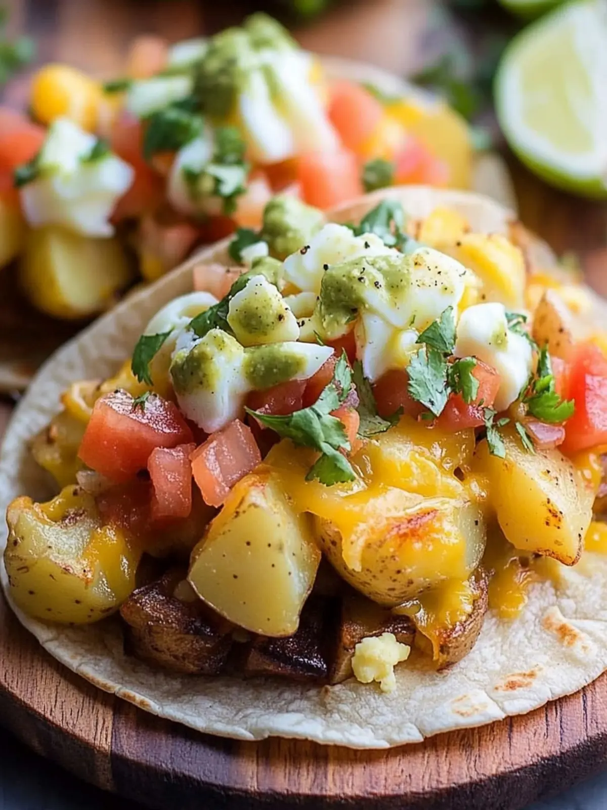Mouthwatering Potato, Egg, and Cheese Breakfast Tacos Delight 4 Potato, Egg, and Cheese Breakfast Tacos