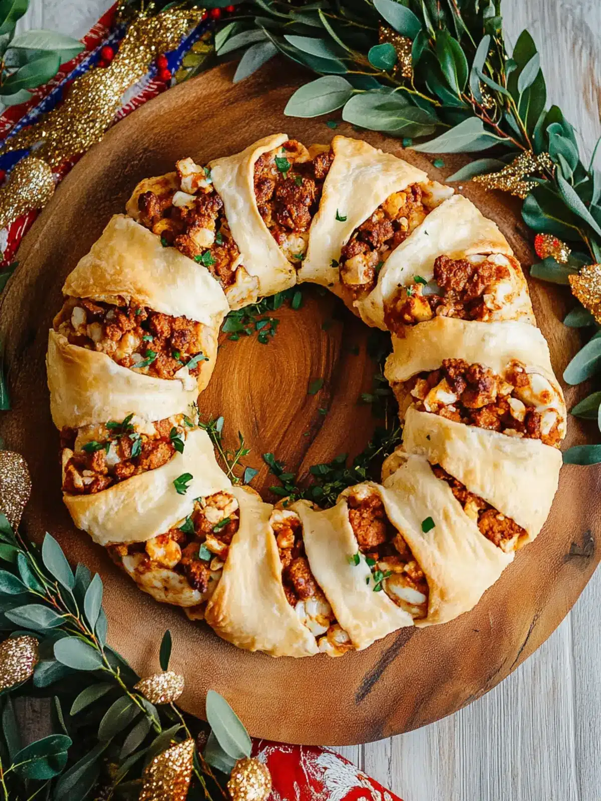 Chorizo and Egg Breakfast Wreath Perfect for Christmas Mornings 5 Chorizo and Egg Breakfast Wreath (Christmas Breakfast Recipe)