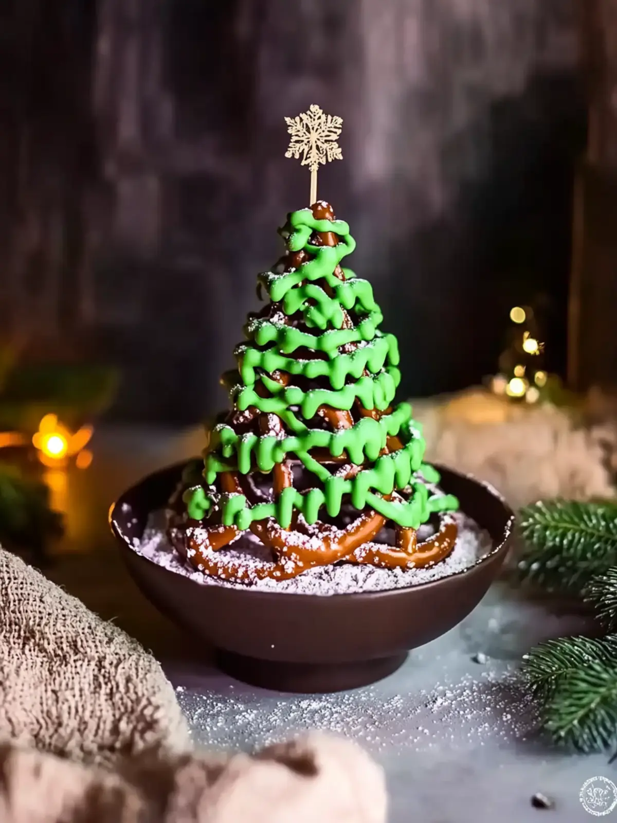 Delightful Chocolate Pretzel Christmas Tree Desserts in 5 Minutes 4 Chocolate Pretzel Christmas Tree