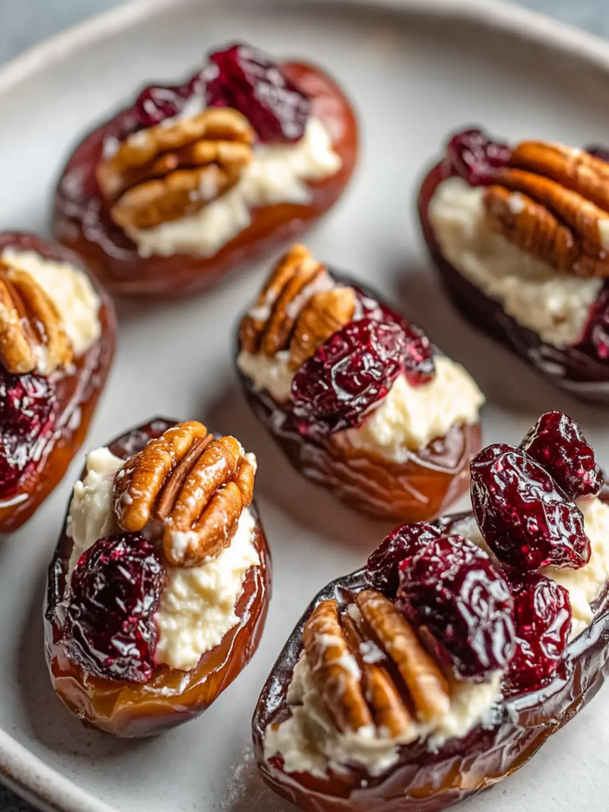Cranberry Pecan Cream Cheese Stuffed Dates for Joyful Snacking 3 Cranberry Pecan Cream Cheese Stuffed Dates