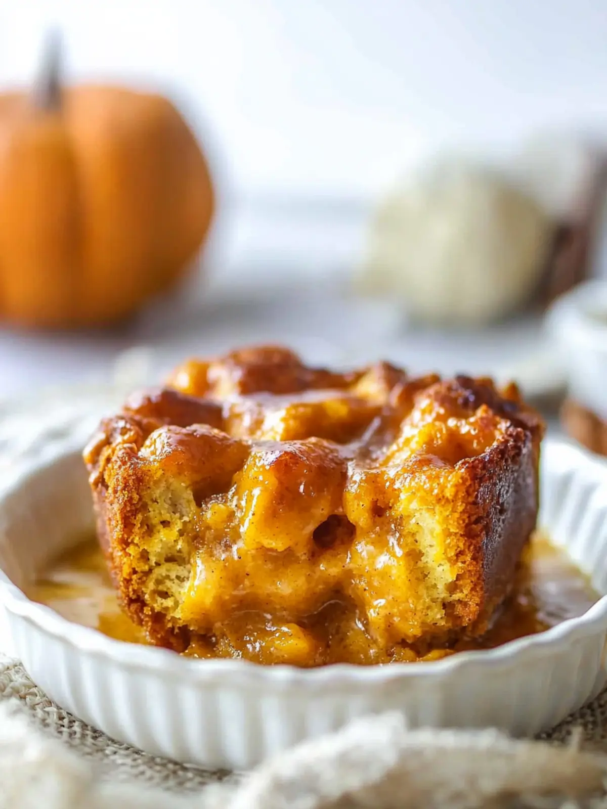 Irresistible Pumpkin Bread Pudding with Brown Sugar Sauce 5 Pumpkin Bread Pudding