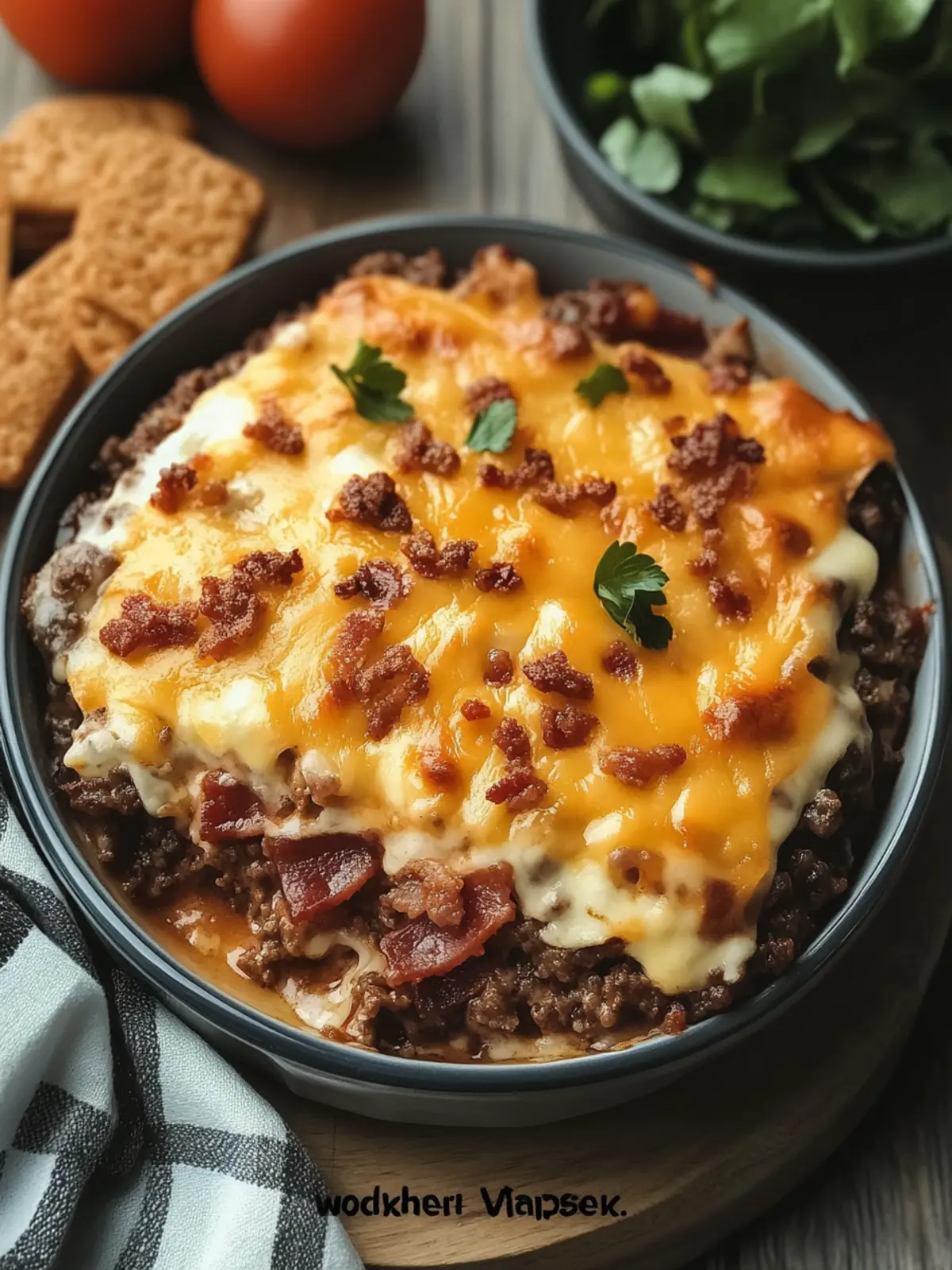Low-Carb Bacon Cheeseburger Casserole for Quick Comfort Meals 2 Low-Carb Bacon Cheeseburger Casserole