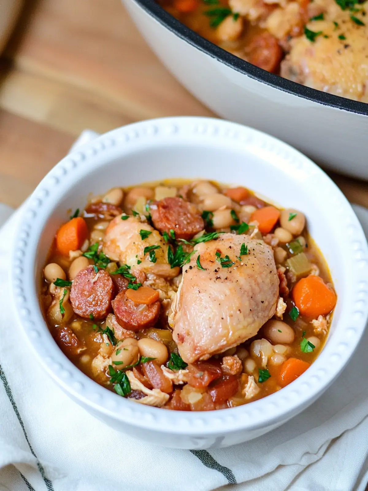 Slow Cooker Cassoulet with Chicken and Sausage Made Easy 4 Slow Cooker Cassoulet with Chicken and Sausage