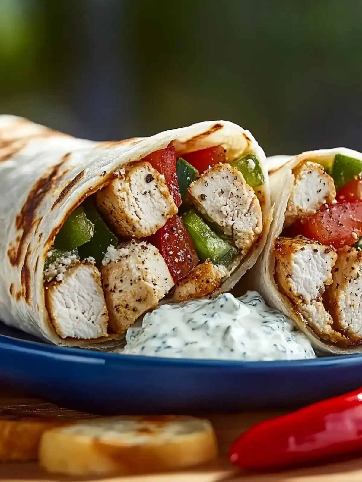 Delicious Greek Chicken Wraps with Garlic Yogurt Sauce Tonight 5 Greek Chicken Wraps with Garlic Yogurt Sauce
