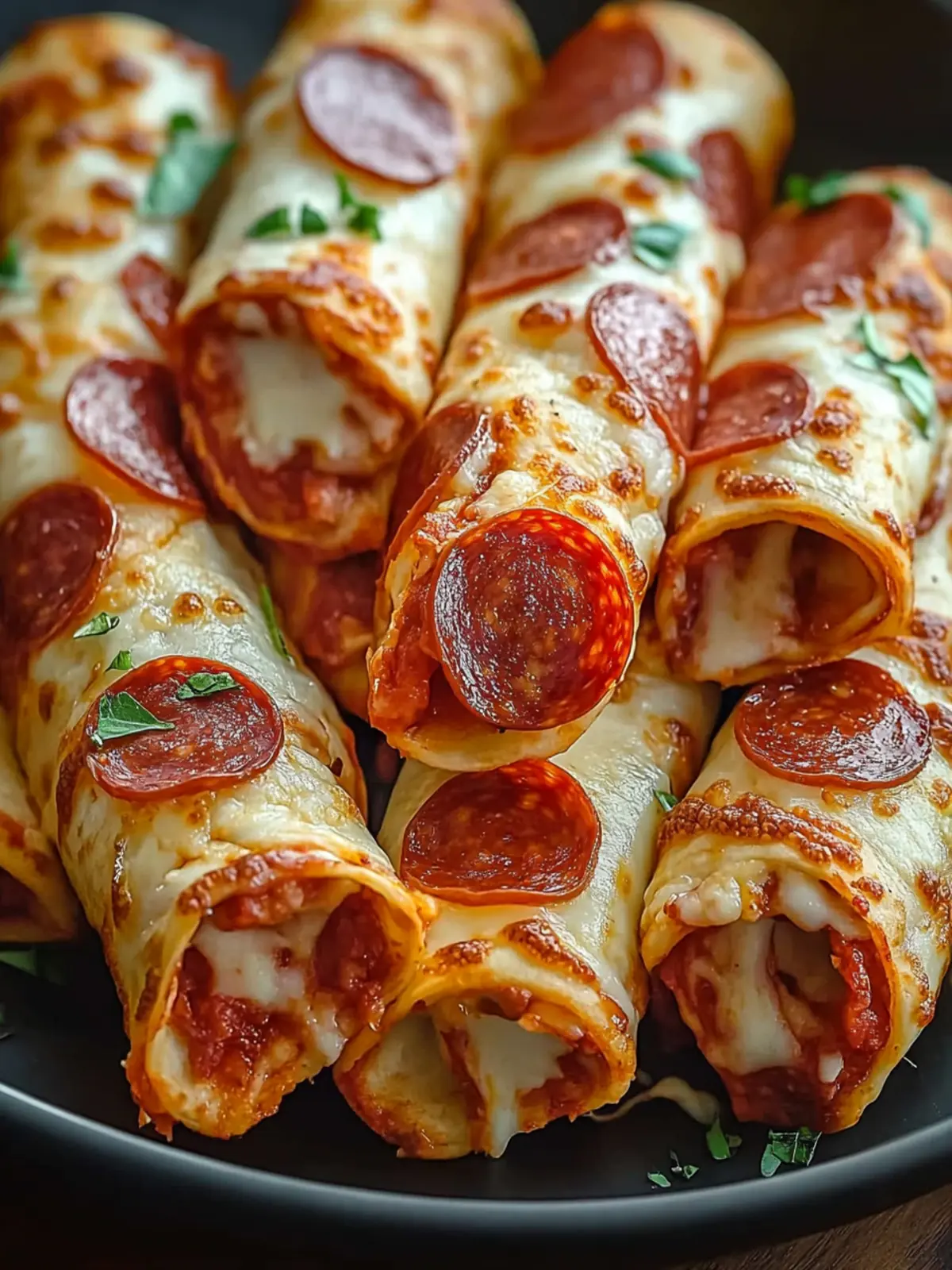 Cheesy Pepperoni Pizza Roll-Ups with Low-Carb Tortillas Delight 4 Cheesy Pepperoni Pizza Roll-Ups with Low-Carb Tortillas