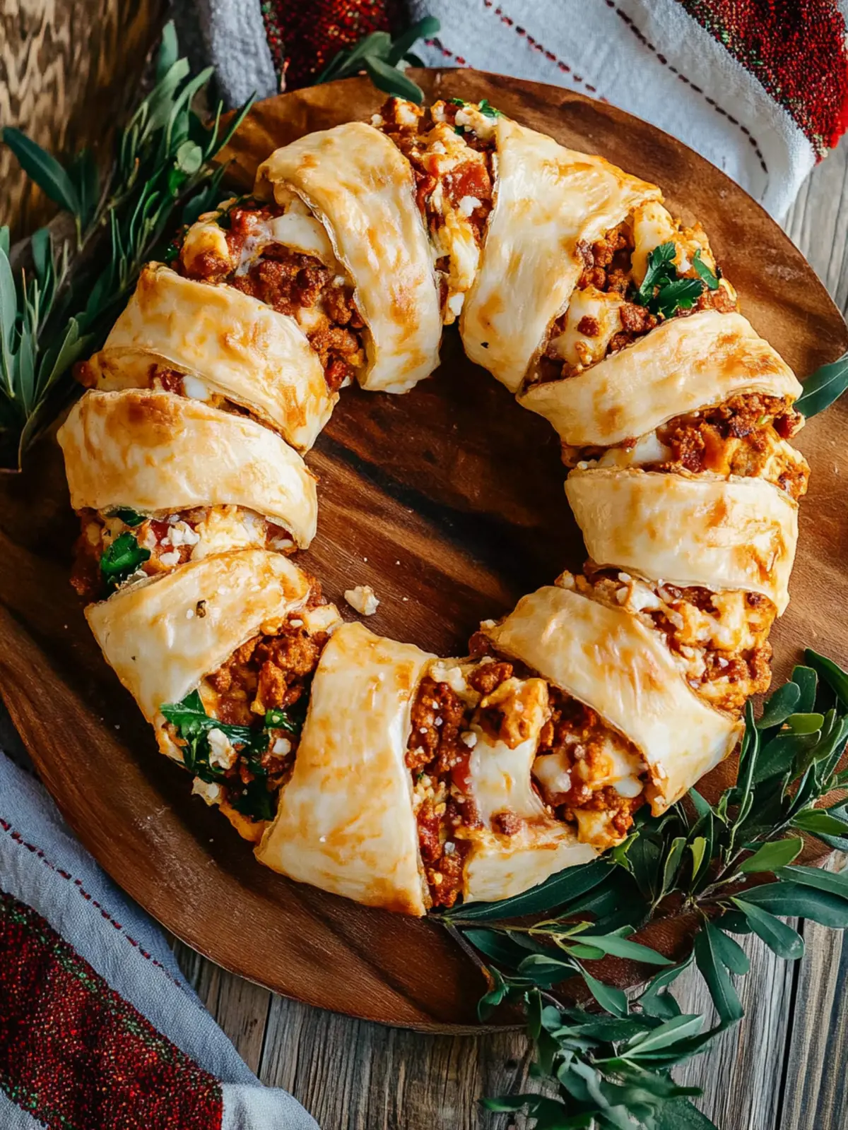 Chorizo and Egg Breakfast Wreath Perfect for Christmas Mornings 3 Chorizo and Egg Breakfast Wreath (Christmas Breakfast Recipe)